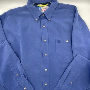 Wrangler George Strait Cowboy Cut Collection Mens Button Down Shirt Large Blue